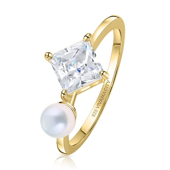 BUNDLE of 2 18KT Gold Vermeil Rings from Vivamacity - Ari Ring and Adelina Ring - Picture 6 of 15